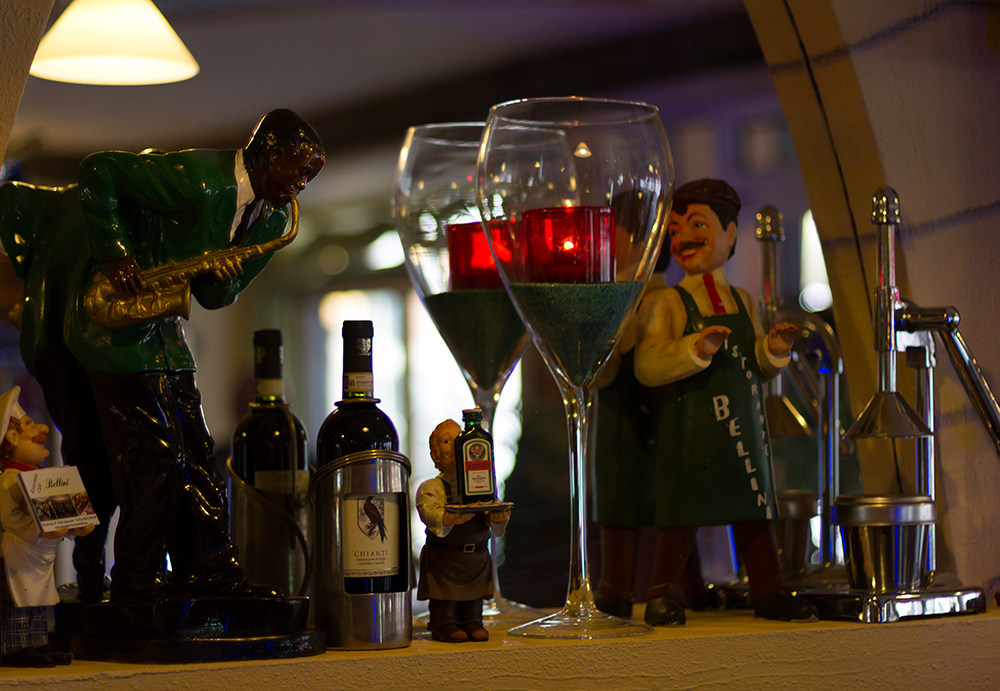 Terrasse des Ristorante Bellini mit Blick auf Andernach