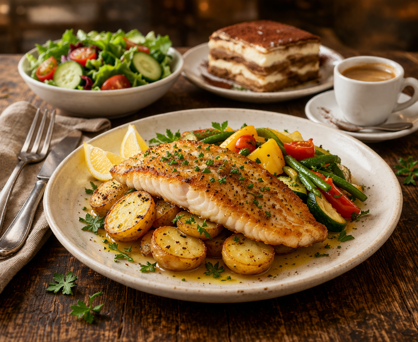 Freitag Mittagsmenü – Pangasiusfilet mit Salzkartoffeln